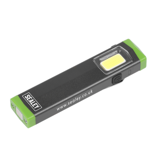 Sealey 3W COB LED 500 Lm Magnetic Rechargeable Pocket Inspection Torch, LED500SB